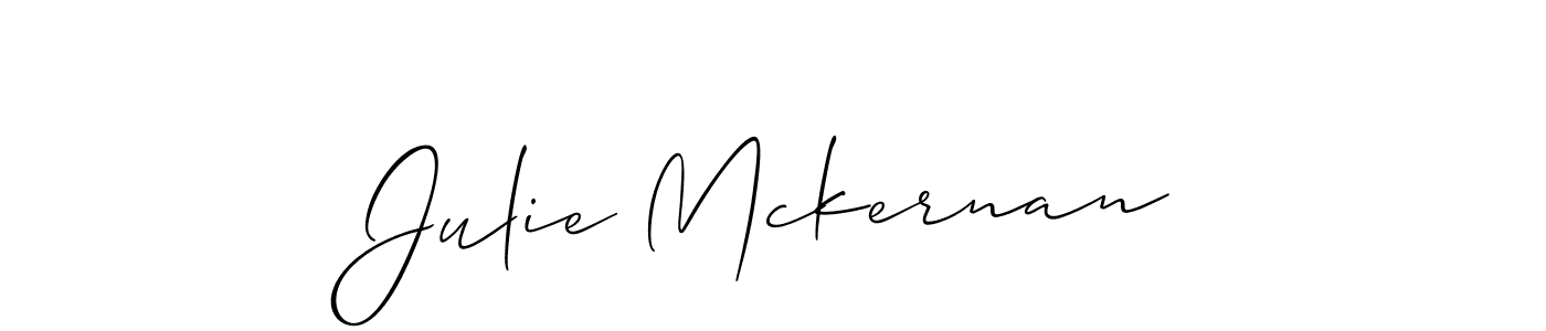 You should practise on your own different ways (Allison_Script) to write your name (Julie Mckernan) in signature. don't let someone else do it for you. Julie Mckernan signature style 2 images and pictures png