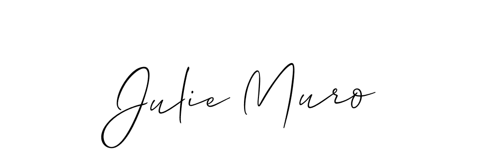 You should practise on your own different ways (Allison_Script) to write your name (Julie Muro) in signature. don't let someone else do it for you. Julie Muro signature style 2 images and pictures png