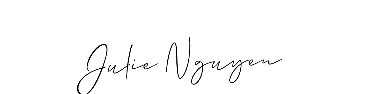 Make a beautiful signature design for name Julie Nguyen. With this signature (Allison_Script) style, you can create a handwritten signature for free. Julie Nguyen signature style 2 images and pictures png