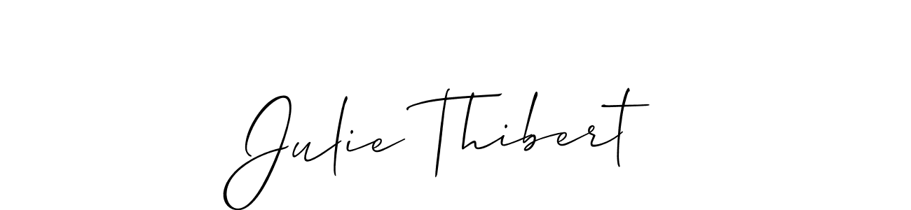 Use a signature maker to create a handwritten signature online. With this signature software, you can design (Allison_Script) your own signature for name Julie Thibert. Julie Thibert signature style 2 images and pictures png