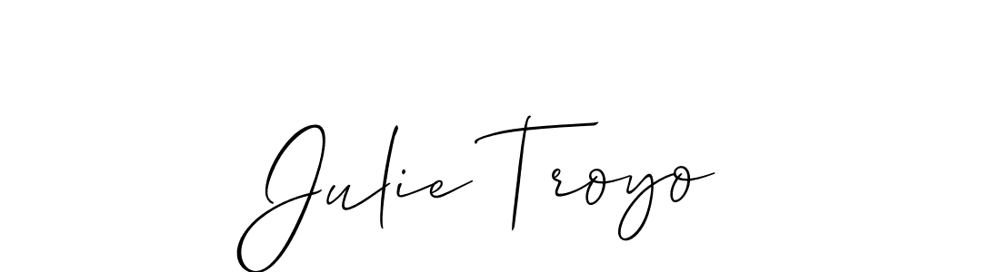 Create a beautiful signature design for name Julie Troyo. With this signature (Allison_Script) fonts, you can make a handwritten signature for free. Julie Troyo signature style 2 images and pictures png