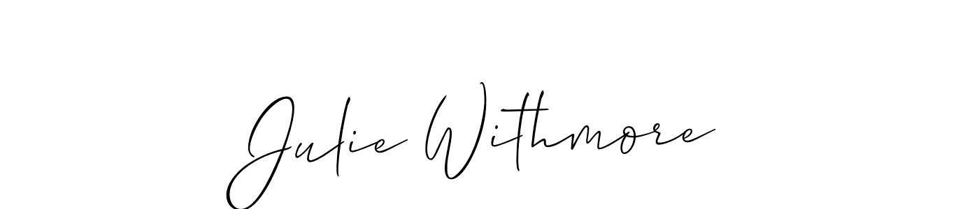 if you are searching for the best signature style for your name Julie Withmore. so please give up your signature search. here we have designed multiple signature styles  using Allison_Script. Julie Withmore signature style 2 images and pictures png