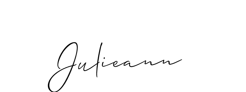 Make a short Julieann signature style. Manage your documents anywhere anytime using Allison_Script. Create and add eSignatures, submit forms, share and send files easily. Julieann signature style 2 images and pictures png
