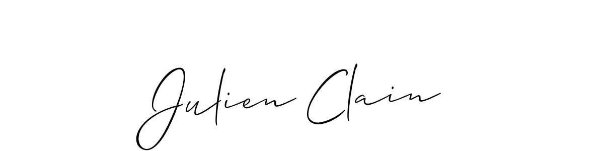 Julien Clain stylish signature style. Best Handwritten Sign (Allison_Script) for my name. Handwritten Signature Collection Ideas for my name Julien Clain. Julien Clain signature style 2 images and pictures png