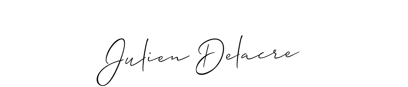 Create a beautiful signature design for name Julien Delacre. With this signature (Allison_Script) fonts, you can make a handwritten signature for free. Julien Delacre signature style 2 images and pictures png