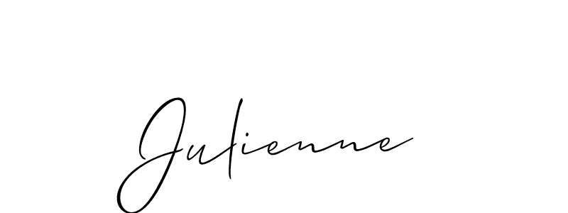 Make a short Julienne signature style. Manage your documents anywhere anytime using Allison_Script. Create and add eSignatures, submit forms, share and send files easily. Julienne signature style 2 images and pictures png