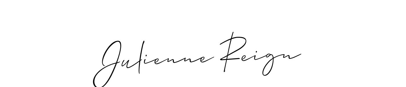 How to make Julienne Reign signature? Allison_Script is a professional autograph style. Create handwritten signature for Julienne Reign name. Julienne Reign signature style 2 images and pictures png