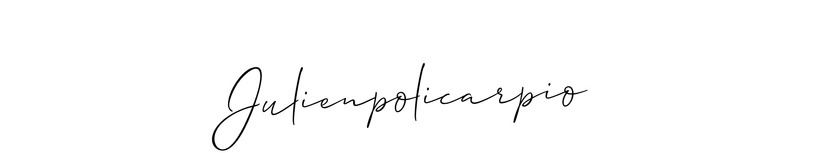 if you are searching for the best signature style for your name Julienpolicarpio. so please give up your signature search. here we have designed multiple signature styles  using Allison_Script. Julienpolicarpio signature style 2 images and pictures png
