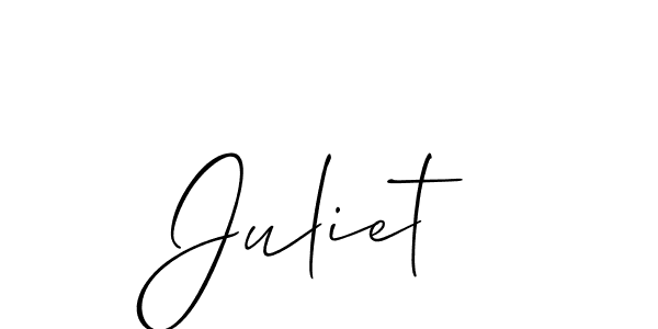 Create a beautiful signature design for name Juliet. With this signature (Allison_Script) fonts, you can make a handwritten signature for free. Juliet signature style 2 images and pictures png