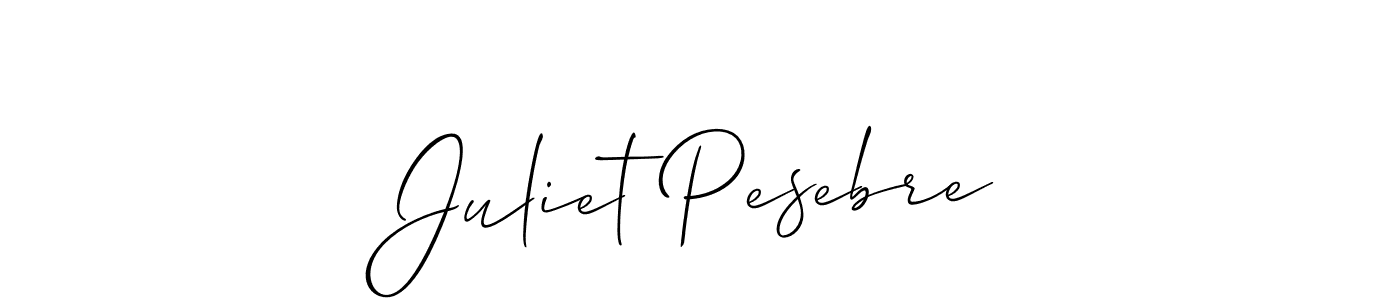 Juliet Pesebre stylish signature style. Best Handwritten Sign (Allison_Script) for my name. Handwritten Signature Collection Ideas for my name Juliet Pesebre. Juliet Pesebre signature style 2 images and pictures png