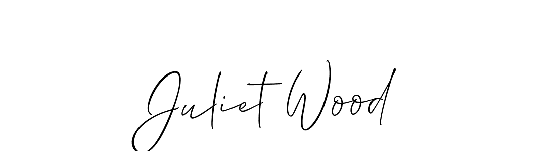 How to make Juliet Wood signature? Allison_Script is a professional autograph style. Create handwritten signature for Juliet Wood name. Juliet Wood signature style 2 images and pictures png