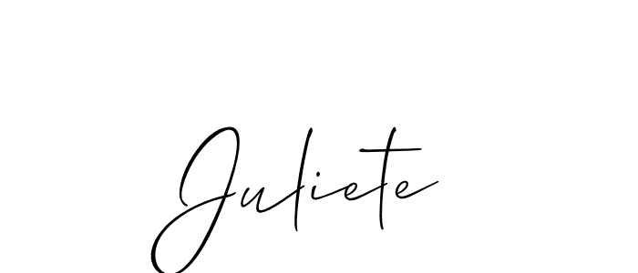 Here are the top 10 professional signature styles for the name Juliete. These are the best autograph styles you can use for your name. Juliete signature style 2 images and pictures png