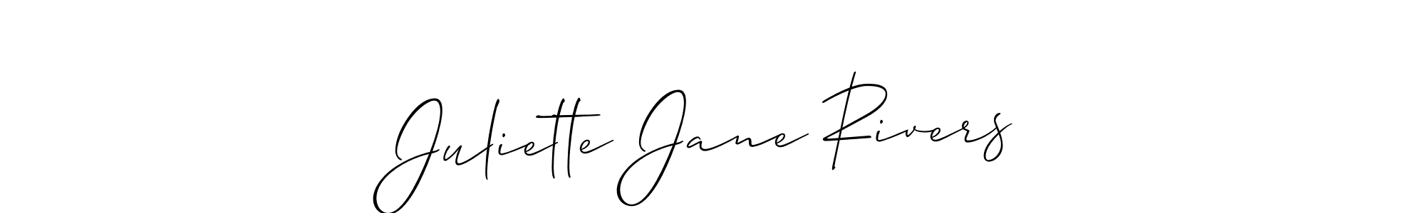 Also You can easily find your signature by using the search form. We will create Juliette Jane Rivers name handwritten signature images for you free of cost using Allison_Script sign style. Juliette Jane Rivers signature style 2 images and pictures png