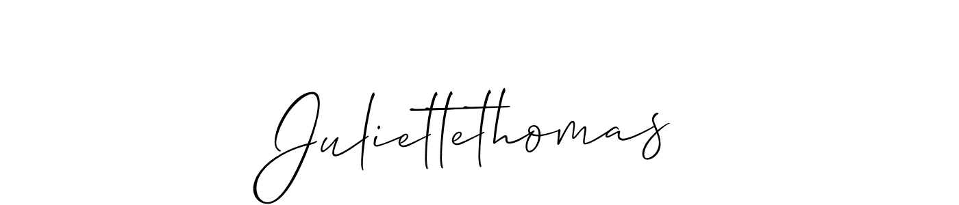 Juliettethomas stylish signature style. Best Handwritten Sign (Allison_Script) for my name. Handwritten Signature Collection Ideas for my name Juliettethomas. Juliettethomas signature style 2 images and pictures png