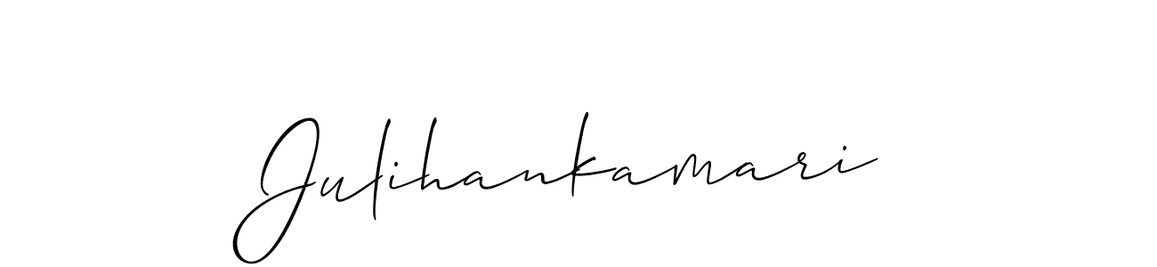 You should practise on your own different ways (Allison_Script) to write your name (Julihankamari) in signature. don't let someone else do it for you. Julihankamari signature style 2 images and pictures png