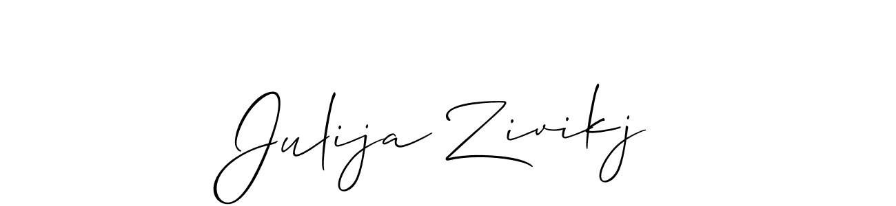 This is the best signature style for the Julija Zivikj name. Also you like these signature font (Allison_Script). Mix name signature. Julija Zivikj signature style 2 images and pictures png