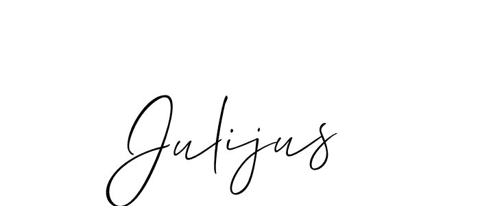 You should practise on your own different ways (Allison_Script) to write your name (Julijus) in signature. don't let someone else do it for you. Julijus signature style 2 images and pictures png