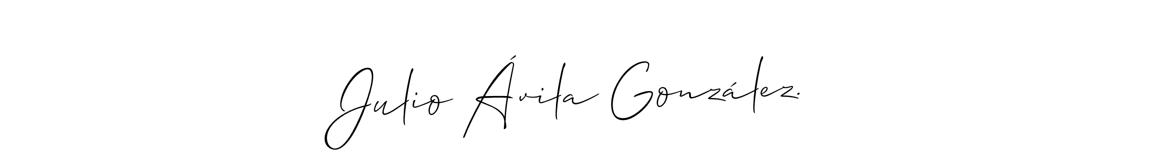 Create a beautiful signature design for name Julio Ávila González.. With this signature (Allison_Script) fonts, you can make a handwritten signature for free. Julio Ávila González. signature style 2 images and pictures png