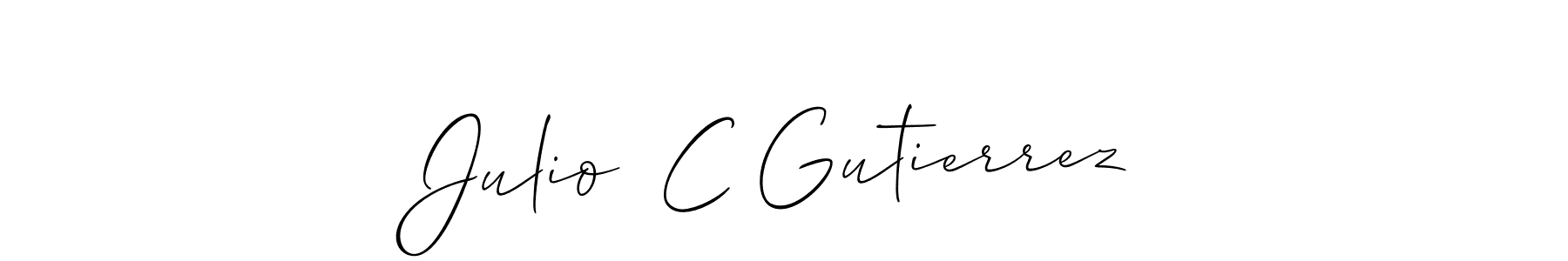 Make a beautiful signature design for name Julio  C Gutierrez. With this signature (Allison_Script) style, you can create a handwritten signature for free. Julio  C Gutierrez signature style 2 images and pictures png