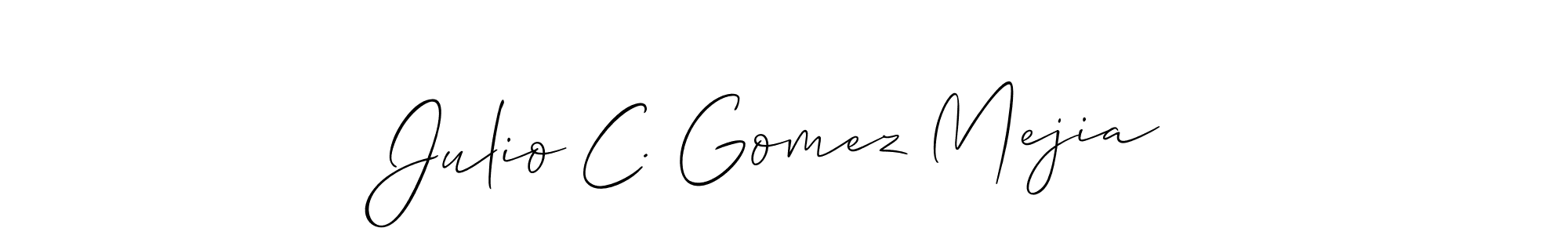 How to make Julio C. Gomez Mejia signature? Allison_Script is a professional autograph style. Create handwritten signature for Julio C. Gomez Mejia name. Julio C. Gomez Mejia signature style 2 images and pictures png