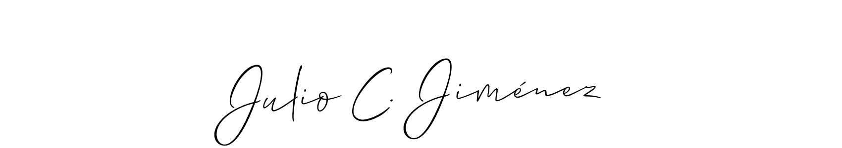 Create a beautiful signature design for name Julio C. Jiménez. With this signature (Allison_Script) fonts, you can make a handwritten signature for free. Julio C. Jiménez signature style 2 images and pictures png