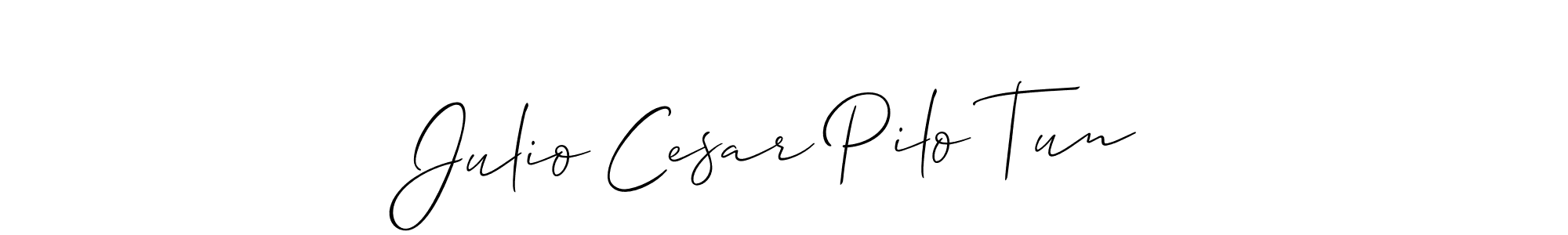 Make a beautiful signature design for name Julio Cesar Pilo Tun. With this signature (Allison_Script) style, you can create a handwritten signature for free. Julio Cesar Pilo Tun signature style 2 images and pictures png