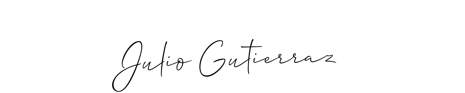 Julio Gutierraz stylish signature style. Best Handwritten Sign (Allison_Script) for my name. Handwritten Signature Collection Ideas for my name Julio Gutierraz. Julio Gutierraz signature style 2 images and pictures png