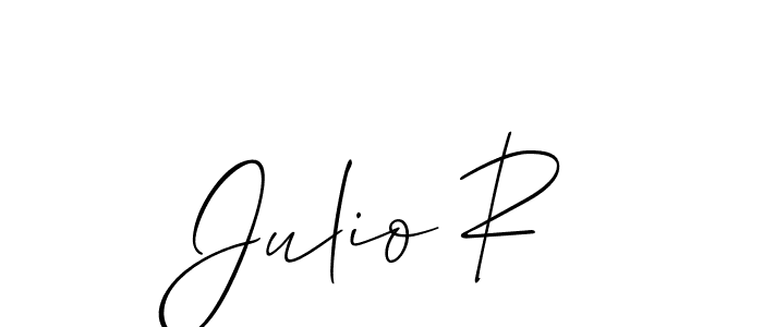 How to make Julio R signature? Allison_Script is a professional autograph style. Create handwritten signature for Julio R name. Julio R signature style 2 images and pictures png