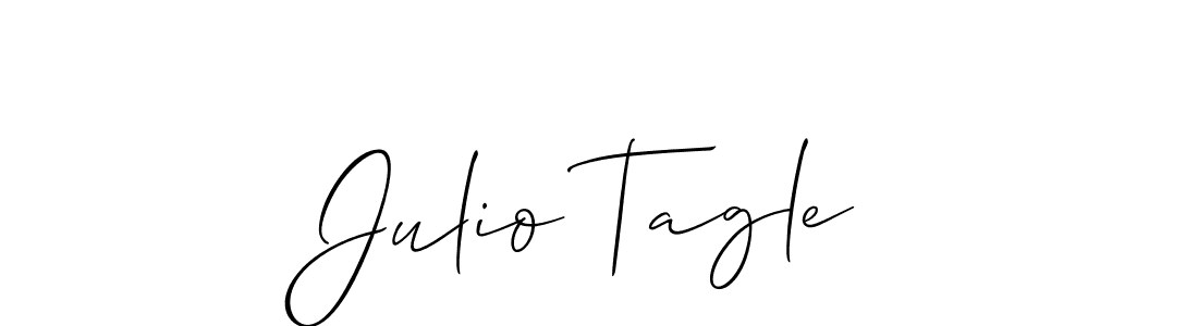 The best way (Allison_Script) to make a short signature is to pick only two or three words in your name. The name Julio Tagle include a total of six letters. For converting this name. Julio Tagle signature style 2 images and pictures png