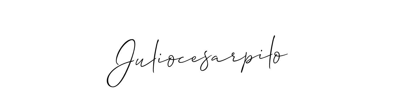 How to make Juliocesarpilo signature? Allison_Script is a professional autograph style. Create handwritten signature for Juliocesarpilo name. Juliocesarpilo signature style 2 images and pictures png