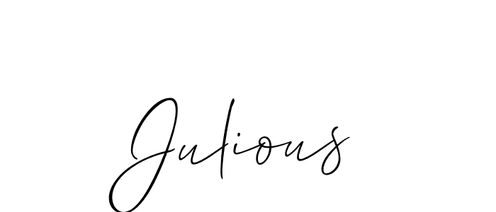 How to make Julious signature? Allison_Script is a professional autograph style. Create handwritten signature for Julious name. Julious signature style 2 images and pictures png