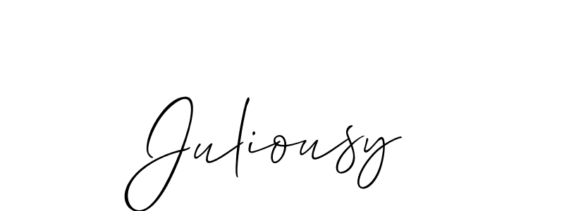 How to make Juliousy signature? Allison_Script is a professional autograph style. Create handwritten signature for Juliousy name. Juliousy signature style 2 images and pictures png