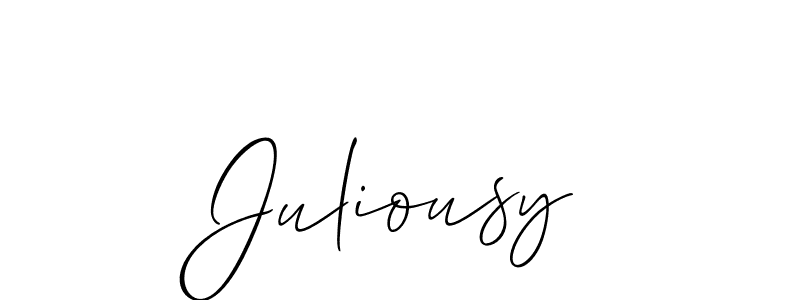 How to make Juliousy signature? Allison_Script is a professional autograph style. Create handwritten signature for Juliousy name. Juliousy signature style 2 images and pictures png