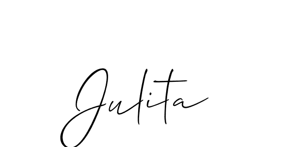 if you are searching for the best signature style for your name Julita. so please give up your signature search. here we have designed multiple signature styles  using Allison_Script. Julita signature style 2 images and pictures png