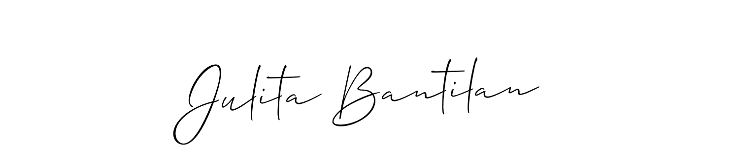 Use a signature maker to create a handwritten signature online. With this signature software, you can design (Allison_Script) your own signature for name Julita Bantilan. Julita Bantilan signature style 2 images and pictures png