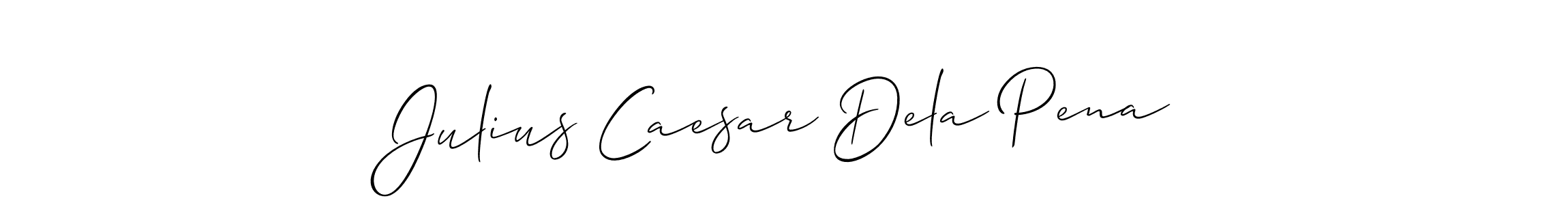 Create a beautiful signature design for name Julius Caesar Dela Pena. With this signature (Allison_Script) fonts, you can make a handwritten signature for free. Julius Caesar Dela Pena signature style 2 images and pictures png