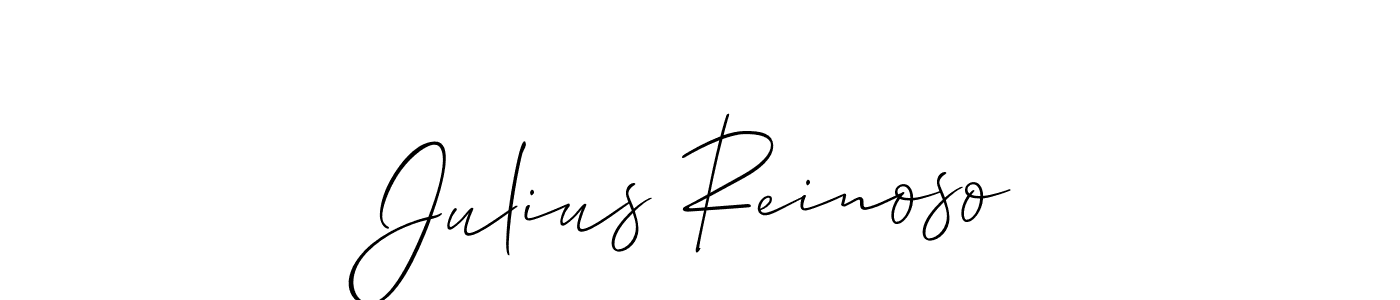 Julius Reinoso stylish signature style. Best Handwritten Sign (Allison_Script) for my name. Handwritten Signature Collection Ideas for my name Julius Reinoso. Julius Reinoso signature style 2 images and pictures png