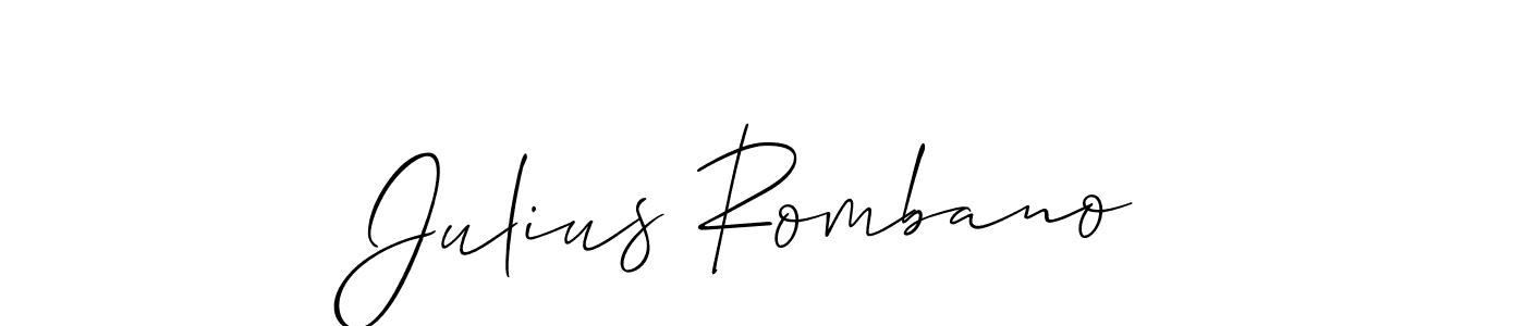 Design your own signature with our free online signature maker. With this signature software, you can create a handwritten (Allison_Script) signature for name Julius Rombano. Julius Rombano signature style 2 images and pictures png