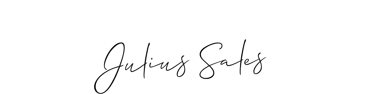 Julius Sales stylish signature style. Best Handwritten Sign (Allison_Script) for my name. Handwritten Signature Collection Ideas for my name Julius Sales. Julius Sales signature style 2 images and pictures png