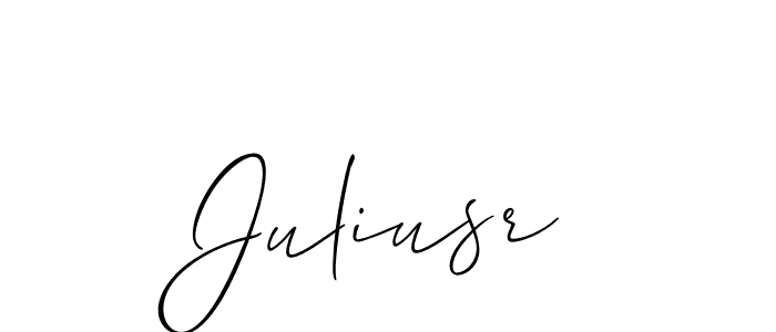 How to make Juliusr signature? Allison_Script is a professional autograph style. Create handwritten signature for Juliusr name. Juliusr signature style 2 images and pictures png