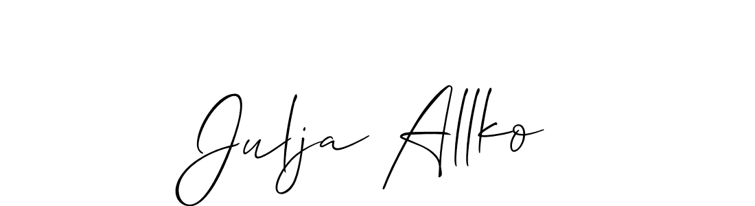 Best and Professional Signature Style for Julja Allko. Allison_Script Best Signature Style Collection. Julja Allko signature style 2 images and pictures png