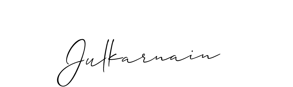 How to Draw Julkarnain signature style? Allison_Script is a latest design signature styles for name Julkarnain. Julkarnain signature style 2 images and pictures png