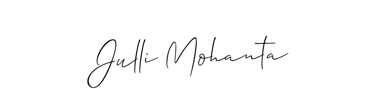 See photos of Julli Mohanta official signature by Spectra . Check more albums & portfolios. Read reviews & check more about Allison_Script font. Julli Mohanta signature style 2 images and pictures png