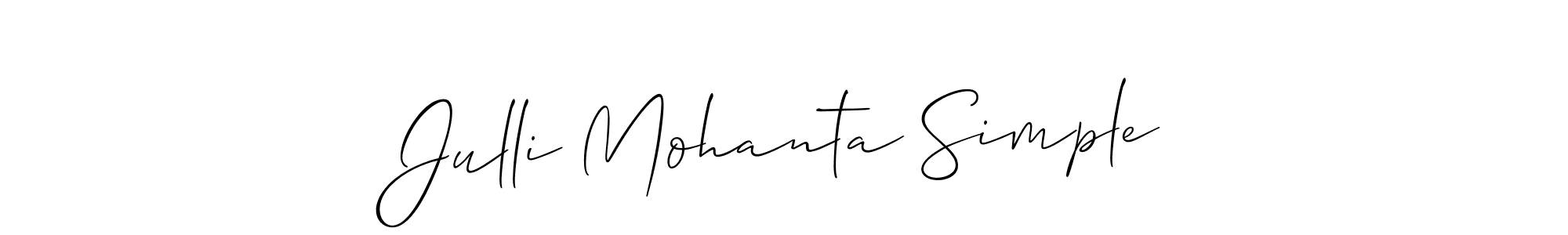 Julli Mohanta Simple stylish signature style. Best Handwritten Sign (Allison_Script) for my name. Handwritten Signature Collection Ideas for my name Julli Mohanta Simple. Julli Mohanta Simple signature style 2 images and pictures png