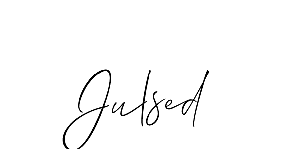 Create a beautiful signature design for name Julsed. With this signature (Allison_Script) fonts, you can make a handwritten signature for free. Julsed signature style 2 images and pictures png