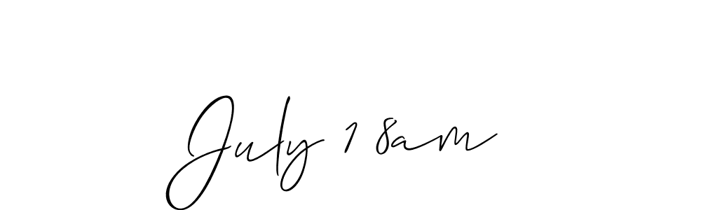 Design your own signature with our free online signature maker. With this signature software, you can create a handwritten (Allison_Script) signature for name July 1 8am. July 1 8am signature style 2 images and pictures png