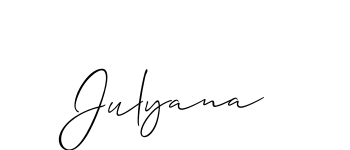 Julyana stylish signature style. Best Handwritten Sign (Allison_Script) for my name. Handwritten Signature Collection Ideas for my name Julyana. Julyana signature style 2 images and pictures png