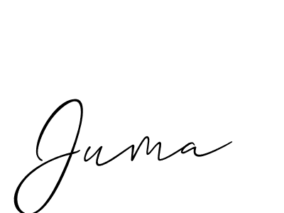 The best way (Allison_Script) to make a short signature is to pick only two or three words in your name. The name Juma include a total of six letters. For converting this name. Juma signature style 2 images and pictures png