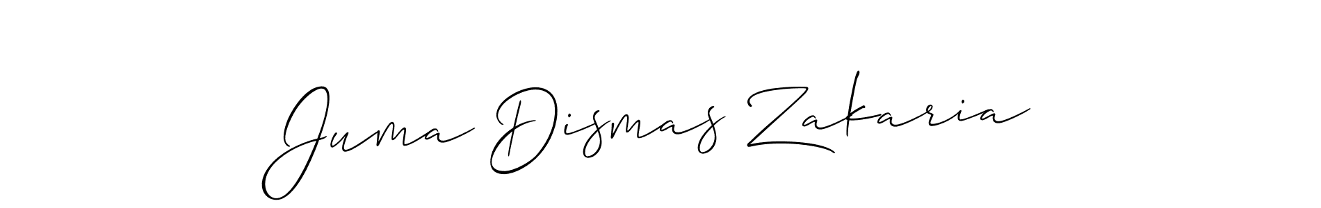 How to Draw Juma Dismas Zakaria signature style? Allison_Script is a latest design signature styles for name Juma Dismas Zakaria. Juma Dismas Zakaria signature style 2 images and pictures png