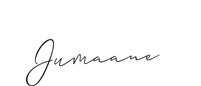 How to make Jumaane signature? Allison_Script is a professional autograph style. Create handwritten signature for Jumaane name. Jumaane signature style 2 images and pictures png